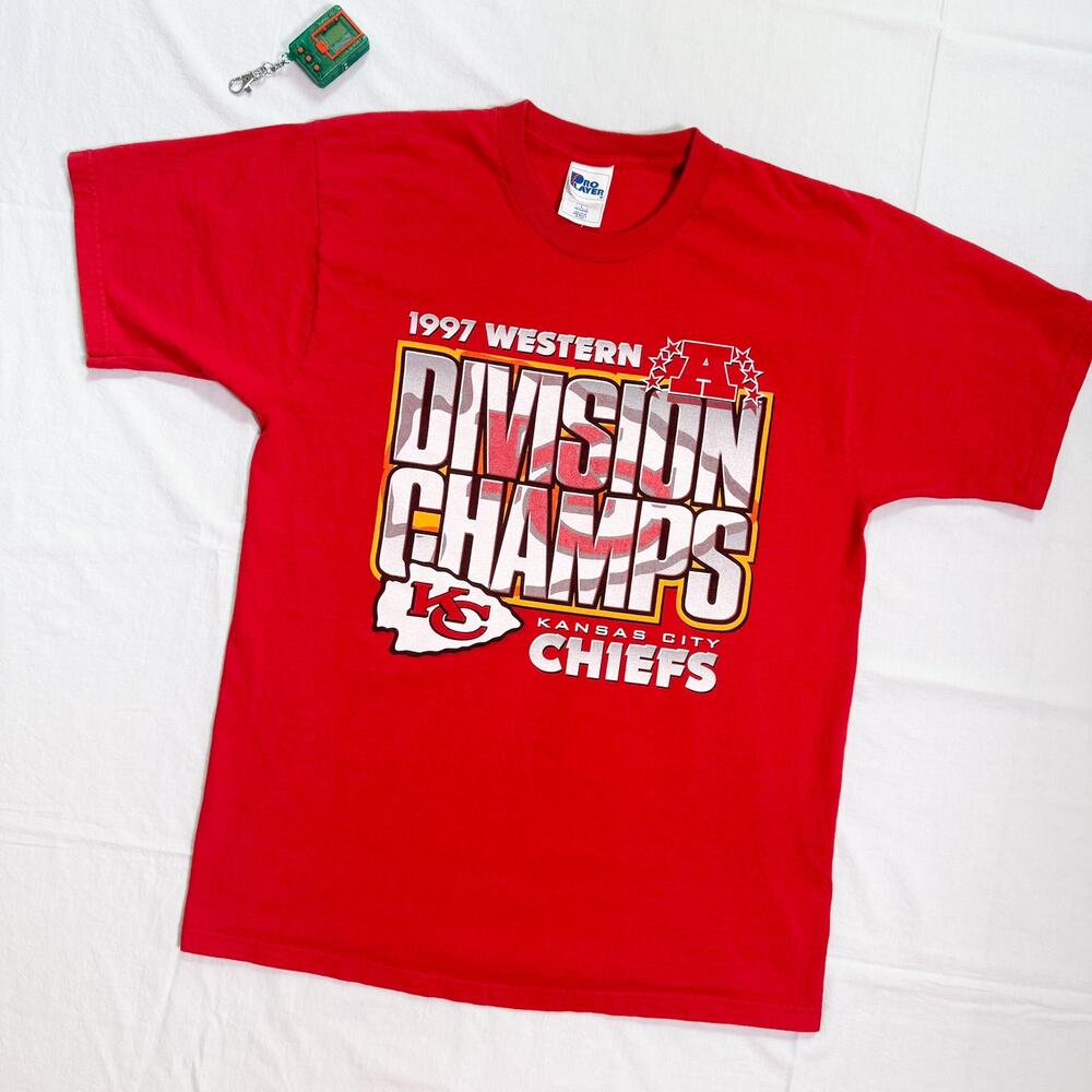 Vtg 90's Kansas City Chiefs Heavyweight Division Champs T-Shirt - L